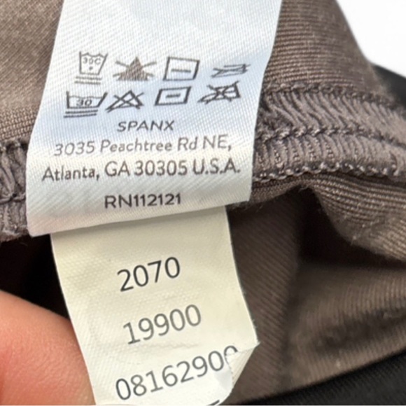 Spanx Velvet Leggings Graphite Gray Size L High Rise Shaping Holiday Pants - Picture 2 of 6